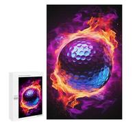 1000 PCS Rompecabezas para Adultos Flame Engulfed Golf Ball Rompecabezas para Adultos Juguete Decoración De Pared Decoración del Hogar 1000 PCS