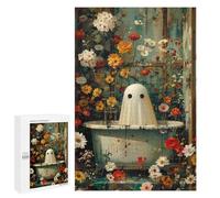 1000 PCS Rompecabezas para Adultos Floral Ghost in Bathtub Rompecabezas para Adultos Juegos Relajantes Corte De Precisión Cumpleaños Y Navidad 1000 PCS