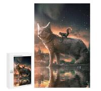 1000 PCS Rompecabezas para Adultos Fox and Squirrel in Moonlight Rompecabezas para Adultos Juguete Decoración De Pared Decoración del Hogar 1000 PCS