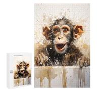 1000 PCS Rompecabezas para Adultos Funny Monkey in The Bath Rompecabezas para Adultos Juegos De Relajación Carrera De Velocidad De Manos 1000 PCS
