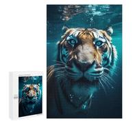 1000 PCS Rompecabezas para Adultos Funny Underwater Tiger Rompecabezas para Adultos Juegos Relajantes Corte De Precisión Cumpleaños Y Navidad 1000 PCS