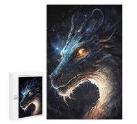 1000 PCS Rompecabezas para Adultos Galactic Dragon Head Art Print Rompecabezas para Adultos Mejora La Memoria Actividades Divertidas En Casa 1000 PCS