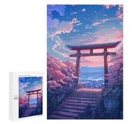 1000 PCS Rompecabezas para Adultos Gate Japan Painting Rompecabezas para Adultos Juegos Relajantes Corte De Precisión Cumpleaños Y Navidad 1000 PCS