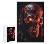 1000 PCS Rompecabezas para Adultos Glowing Red Skull Mask Rompecabezas para Adultos Juegos De Relajación Regalos para Mujeres Regalos De Cumpleaños 1000 PCS