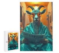 1000 PCS Rompecabezas para Adultos Goat in A Bathroom Rompecabezas para Adultos Juegos De Relajación Regalos para Mujeres Regalos De Cumpleaños 1000 PCS