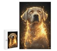 1000 PCS Rompecabezas para Adultos Golden Glow Labrador Retriever - Mystical Dog Art - Enchanted Canine Portrait Rompecabezas para Adultos Juegos Divertidos Vacaciones En Casa Matar El Tiempo Regalos