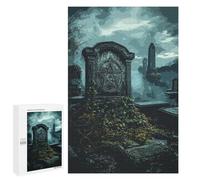 1000 PCS Rompecabezas para Adultos Graveyard with Pentagram Rompecabezas para Adultos Juegos Divertidos Alivia El Estrés Desafiante De Completar 1000 PCS