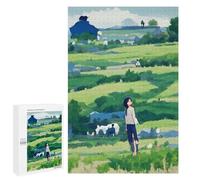 1000 PCS Rompecabezas para Adultos Green Fields and Blue Skies Rompecabezas para Adultos Juegos Relajantes Corte De Precisión Cumpleaños Y Navidad 1000 PCS