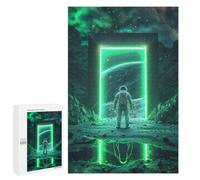 1000 PCS Rompecabezas para Adultos Green Space Neon Portal Rompecabezas para Adultos Juguetes Antiestrés Una Obra De Arte Difícil Y Desafiante 1000 PCS