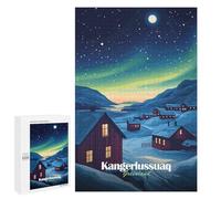 1000 PCS Rompecabezas para Adultos Greenland Village Night Juego Familiar De Rompecabezas Análisis Y Lógica Interacción Entre Padres E Hijos 1000 PCS