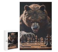 1000 PCS Rompecabezas para Adultos Grizzly Bear Chess Rompecabezas para Adultos Juegos De Relajación Carrera De Velocidad De Manos 1000 PCS