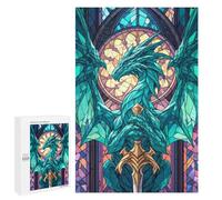 1000 PCS Rompecabezas para Adultos Guardian Dragon Rompecabezas para Adultos Juguetes Antiestrés Una Obra De Arte Difícil Y Desafiante 1000 PCS