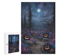 1000 PCS Rompecabezas para Adultos Halloween Night Pumpkin Patch Rompecabezas para Adultos Juegos Familiares Regalos para Mujeres Interacción Entre Padres E Hijos 1000 PCS