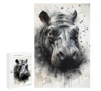 1000 PCS Rompecabezas para Adultos Hippo Natures Rompecabezas para Adultos Juego De Ingenio Pero Divertidos Y Regalos Humorísticos para Amigos Y Familiares 1000 PCS