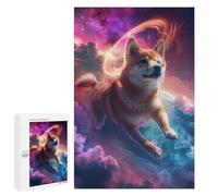 1000 PCS Rompecabezas para Adultos Holy Shiba Inu in The Sky Juego Familiar De Rompecabezas Análisis Y Lógica Interacción Entre Padres E Hijos 1000 PCS