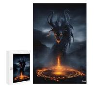 1000 PCS Rompecabezas para Adultos Infernal Wyrm - Summoned Flame of The Abyss Rompecabezas para Adultos Juegos Relajantes Corte De Precisión Cumpleaños Y Navidad 1000 PCS