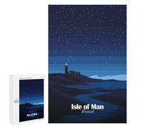 1000 PCS Rompecabezas para Adultos Isle of Man Night Landscape Rompecabezas para Adultos Juego Práctico Corte De Precisión Interacción Entre Padres E Hijos 1000 PCS