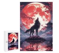 1000 PCS Rompecabezas para Adultos Japanese Black Wolf Rompecabezas para Adultos Juegos Relajantes Corte De Precisión Cumpleaños Y Navidad 1000 PCS