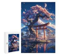 1000 PCS Rompecabezas para Adultos Japanese Sakura Tree Rompecabezas para Adultos Juegos De Relajación Regalos para Mujeres Regalos De Cumpleaños 1000 PCS