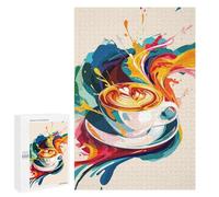 1000 PCS Rompecabezas para Adultos Latte Art Explosion Rompecabezas para Adultos Juegos Divertidos Vacaciones En Casa Matar El Tiempo Regalos De Cumpleaños Y Únicos 1000 PCS