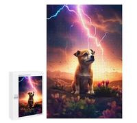 1000 PCS Rompecabezas para Adultos Lightning Dog in Fantasy Landscape Rompecabezas para Adultos Juguete Decoración De Pared Decoración del Hogar 1000 PCS