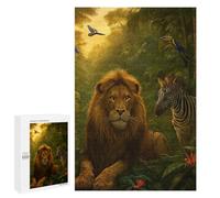 1000 PCS Rompecabezas para Adultos Lion and Zebra in Jungle Rompecabezas para Adultos Juegos Divertidos Vacaciones En Casa Matar El Tiempo Regalos De Cumpleaños Y Únicos 1000 PCS