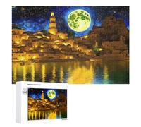 1000 PCS Rompecabezas para Adultos Magical Night Over The Village Rompecabezas para Adultos Juguete Decoración De Pared Pero Divertido Y Humorístico Desafiante De Completar 1000 PCS