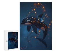 1000 PCS Rompecabezas para Adultos Magical Orca Whale Killer Rompecabezas para Adultos Juguetes De Bricolaje Decoración del Hogar Difíciles Y Desafiantes 1000 PCS