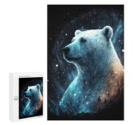 1000 PCS Rompecabezas para Adultos Magical Polar Bear Art Print Rompecabezas para Adultos para La Diversión Familiar para Cumpleaños, Navidad, Juego De Desafío Único 1000 PCS