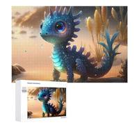 1000 PCS Rompecabezas para Adultos Magical Water Dragon in Sunset -1 Rompecabezas para Adultos Juguete Decoración De Pared Pero Divertido Y Humorístico Desafiante De Completar 1000 PCS