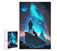 1000 PCS Rompecabezas para Adultos Man and Dog Adventure Rompecabezas para Adultos Juguetes Antiestrés Una Obra De Arte Difícil Y Desafiante 1000 PCS