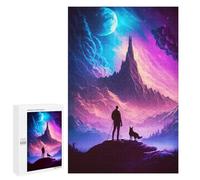 1000 PCS Rompecabezas para Adultos Man and Dog on Mountain Rompecabezas para Adultos Juegos Relajantes Corte De Precisión Cumpleaños Y Navidad 1000 PCS