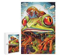 1000 PCS Rompecabezas para Adultos Melting Frog Surreal Artwork Rompecabezas para Adultos Juguete Decoración De Pared Pero Divertido Y Humorístico Desafiante De Completar 1000 PCS