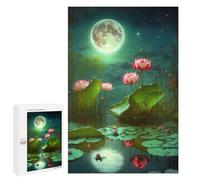 1000 PCS Rompecabezas para Adultos Moonlit Lotus Pond-2 Rompecabezas para Adultos Juguete Decoración De Pared Pero Divertido Y Humorístico Desafiante De Completar 1000 PCS