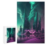 1000 PCS Rompecabezas para Adultos Neon Cityscape Future Metropolis -2 Rompecabezas para Adultos Juegos De Relajación Regalos para Mujeres Regalos De Cumpleaños 1000 PCS