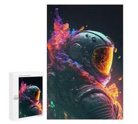 1000 PCS Rompecabezas para Adultos Neon Explosion Astronaut Rompecabezas para Adultos Juguete Decoración De Pared Decoración 1000 PCS