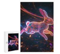 1000 PCS Rompecabezas para Adultos Neon Rabbit Rompecabezas para Adultos Juegos De Relajación Regalos para Mujeres Regalos De Cumpleaños 1000 PCS