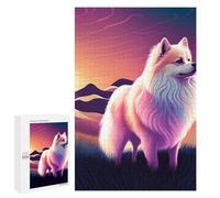 1000 PCS Rompecabezas para Adultos Neon Wolf in Twilight Rompecabezas para Adultos Juegos Divertidos Alivia El Estrés Desafiante De Completar 1000 PCS