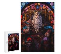 1000 PCS Rompecabezas para Adultos Odin Stained Glass Rompecabezas para Adultos Juego De Ingenio Pero Divertidos Y Regalos Humorísticos para Amigos Y Familiares 1000 PCS