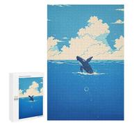 1000 PCS Rompecabezas para Adultos Orca Whale Breaching Ocean Surface Rompecabezas para Adultos Juego De Ingenio Pero Divertido Y Humorístico Actividades Divertidas En Casa, 1000 PCS