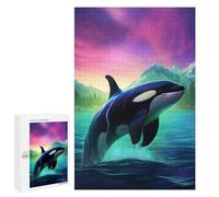1000 PCS Rompecabezas para Adultos Orca Whale Killer Northern Rompecabezas para Adultos Juguetes De Bricolaje Decoración del Hogar Difíciles Y Desafiantes 1000 PCS
