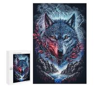 1000 PCS Rompecabezas para Adultos Painted Wolf Artwork Rompecabezas para Adultos Juegos Familiares Regalos para Mujeres Interacción Entre Padres E Hijos 1000 PCS