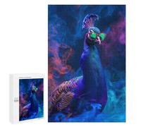 1000 PCS Rompecabezas para Adultos Peacock In Colorful Paint Rompecabezas para Adultos Juegos Divertidos Alivia El Estrés Desafiante De Completar 1000 PCS