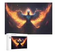 1000 PCS Rompecabezas para Adultos Phoenix Rising Mythical Firebird Artwork -3 Rompecabezas para Adultos Juguetes Antiestrés Decoración del Hogar Cumpleaños Y Navidad 1000 PCS