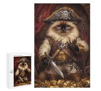 1000 PCS Rompecabezas para Adultos Pirate Cat Treasure Chest-3 Rompecabezas para Adolescentes: Mejora La Memoria. Cada Pieza Es Única. Juguetes Y Juegos Educativos 1000 PCS