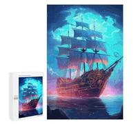 1000 PCS Rompecabezas para Adultos Pirate Ship Rompecabezas para Adultos Juguetes Antiestrés Una Obra De Arte Difícil Y Desafiante 1000 PCS