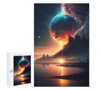 1000 PCS Rompecabezas para Adultos Planetary Reflections in Space -2 Juego Familiar De Rompecabezas Análisis Y Lógica Interacción Entre Padres E Hijos 1000 PCS