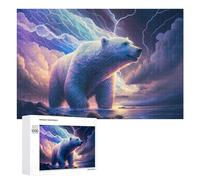 1000 PCS Rompecabezas para Adultos Polar Bear Lightning Storm-10 Rompecabezas para Adultos Juego De Ingenio Regalo De Cumpleaños Difícil Y Desafiante 1000 PCS