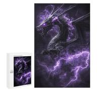 1000 PCS Rompecabezas para Adultos Purple Lightning Dragon Rompecabezas para Adultos Juguetes Antiestrés Una Obra De Arte Difícil Y Desafiante 1000 PCS