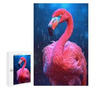 1000 PCS Rompecabezas para Adultos Rainbow Flamingo in The Rain Rompecabezas para Adultos Juegos De Relajación Regalos para Mujeres Regalos De Cumpleaños 1000 PCS